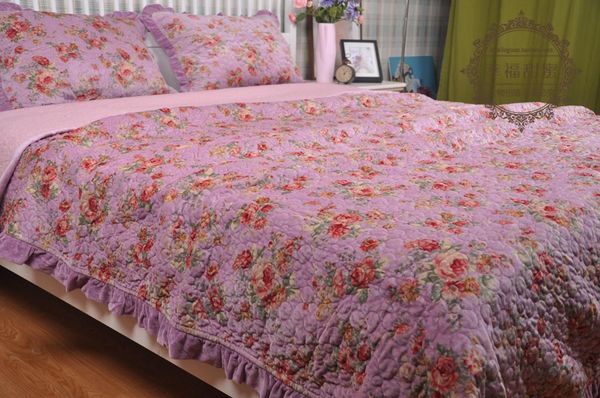 

the new short plush bed cover three-piece comfortable superfine short pile coral quilt blanket warm and warm