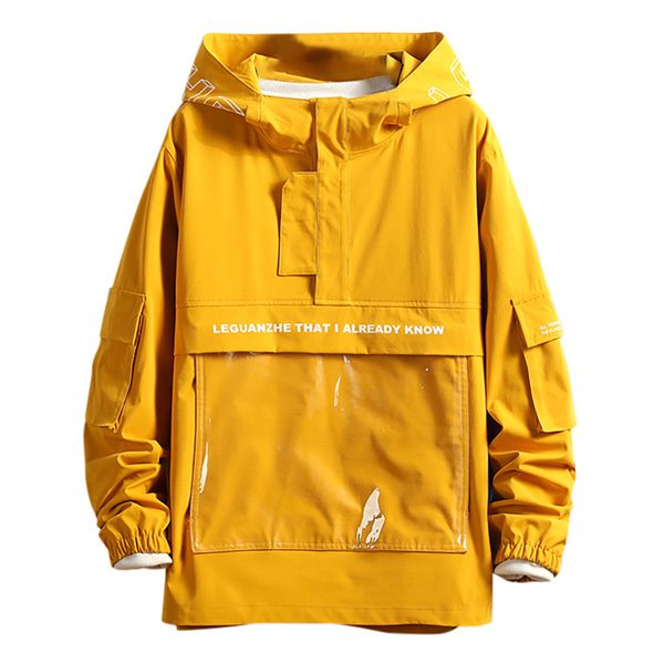 

sagace men's autumn casual fashion patchwork pullover hoodie multi-pockets outwear coat pocket casual sport coat tarvel august 9, Black;brown