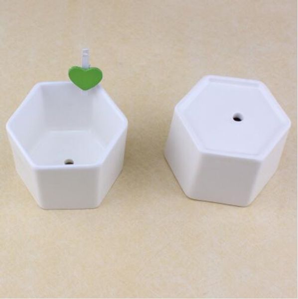 100pcs bonsai vasos de cerâmica atacado mini-branco porcelana Vasos fornecedores para semear suculentas plantadores casa Nursery interior