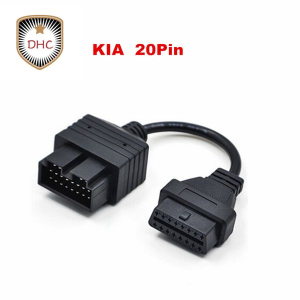 

obd2 car connector for kia 20pin to 16pin adapter obd2 female connector diagnostic tool scanner adapter cables kia 20 pin