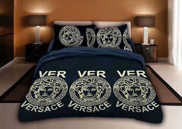 

New fa hion minimali t bedding et of four aloe vera cotton chemical fiber comfortable letter printing bedding four et