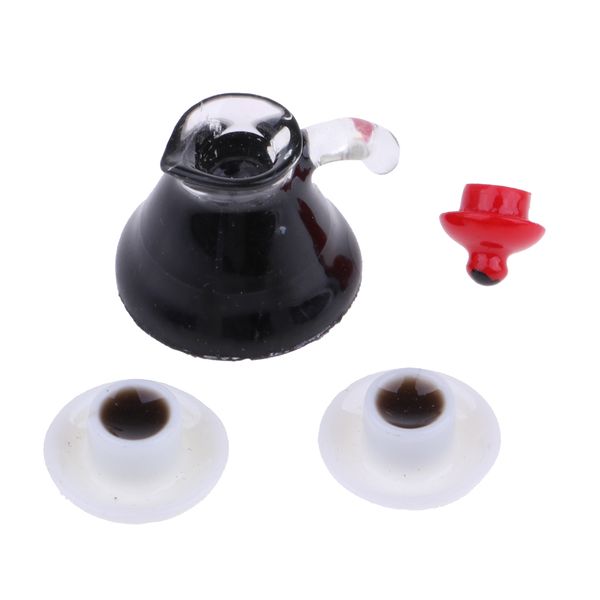 

1/12 dollhouse miniature coffee cups and coffee kettle food drink accessory