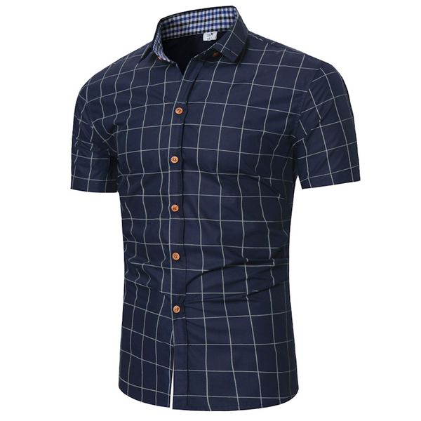 

men's pliad fit slim blouse business casual short-sleeved men shirt men mens shirts camisa masculina camisa hombre, White;black