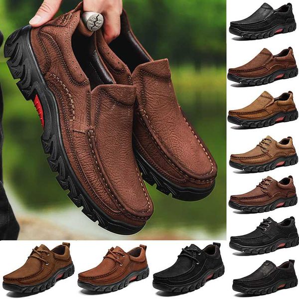 

cungel men hiking shoes comfortable first layer cowhide leather outdoor sneakers men breathable hiking sports boot leather shoes