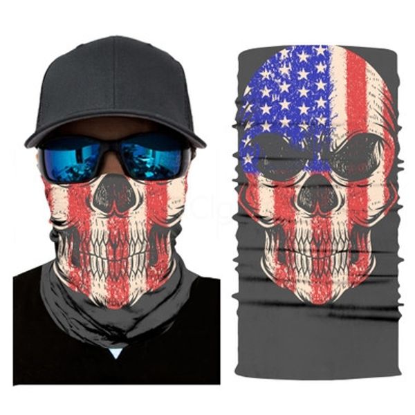 

sports magic bandana ice silk cycling skull scarf mask summer sunscreen multifunctional breathable outdoor face masks in stock #943#115, Blue;black
