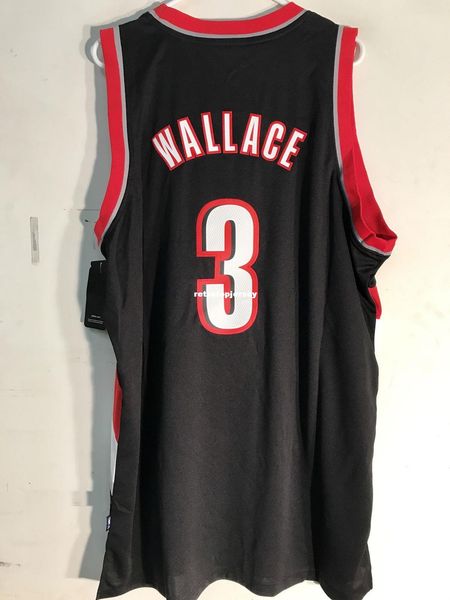 

ncaa retro ad jersey 3# gerald wallace black mens stitched vintage sleeveless vest jerseys, Black;blue