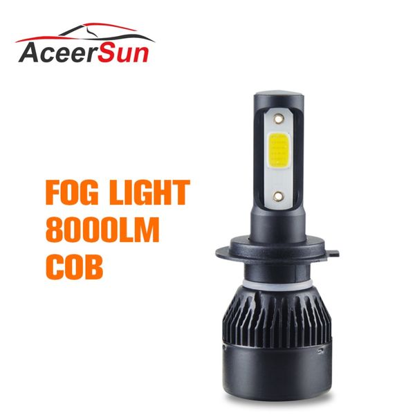 

1pcs led fog llight 4300k 6500k led h7 cob 72w 8000lm 12v 24v h1 h8 h9 h11 9005 9006 hb3 hb4 for futian jianghuai wuling