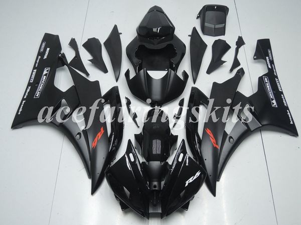 

injection mold new abs motorcycle full fairings set fit for yamaha yzf-r6 2006 2007 06 07 r6 bodywork set custom black matte