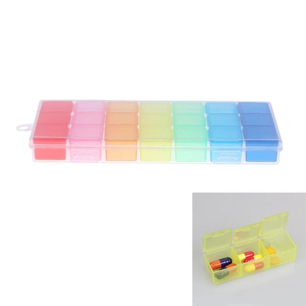 

1pc 21 slots adjustable jewelry storage box detachable craft organizer beads case multi nail art tip container storage box