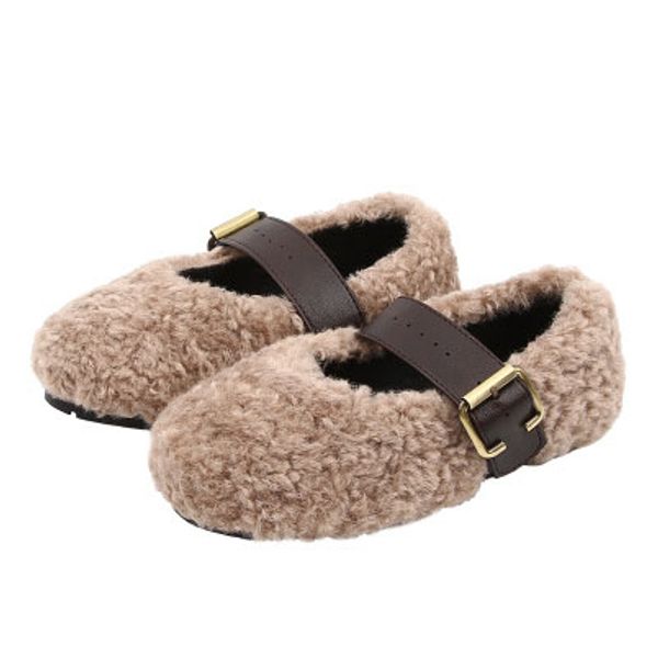 

kids fashion shoes girls fur shoes children solid color flats kids low-sneakers buckle strap outdoor wear 2 colors new arrival wholesale, Black;red