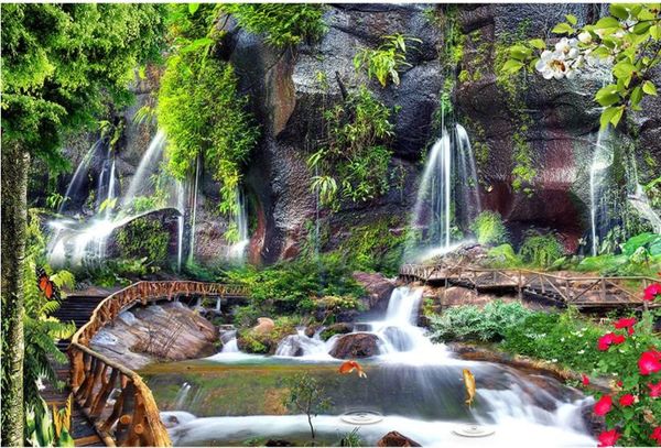 Personalizado de qualquer tamanho fotográfica cachoeira de parede de parede de parede MURAL papel de parede 3d papel de parede 3D