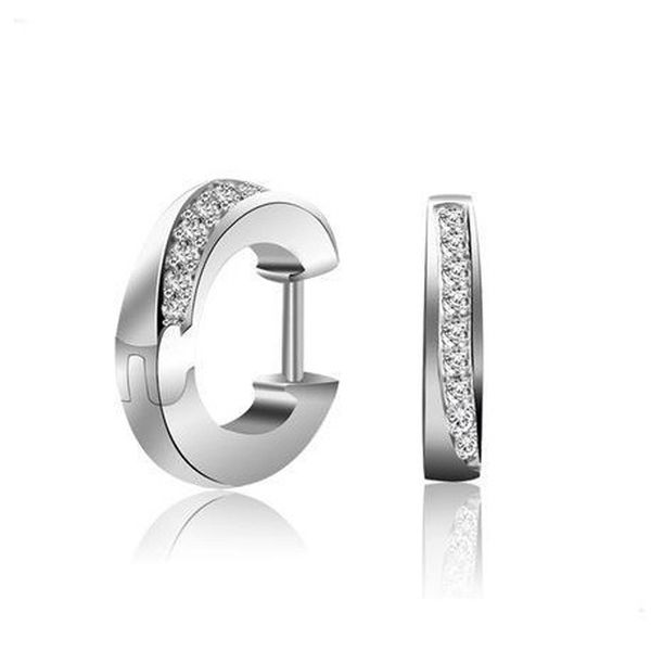 

damira micro supply 925 pure silver earrings female 2020 new korean edition drilled fashion circle earrings, Golden