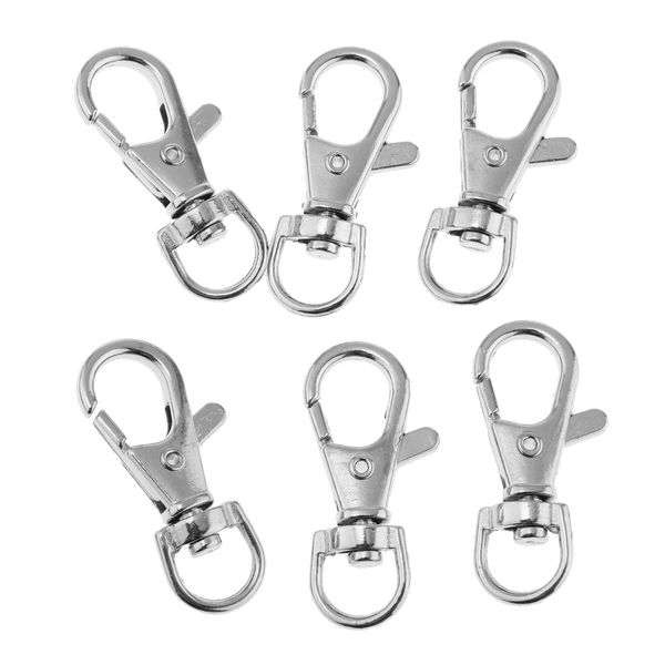 

40pcs metal swivel trigger lobster clasps lanyard snap hook keychain clips, Silver