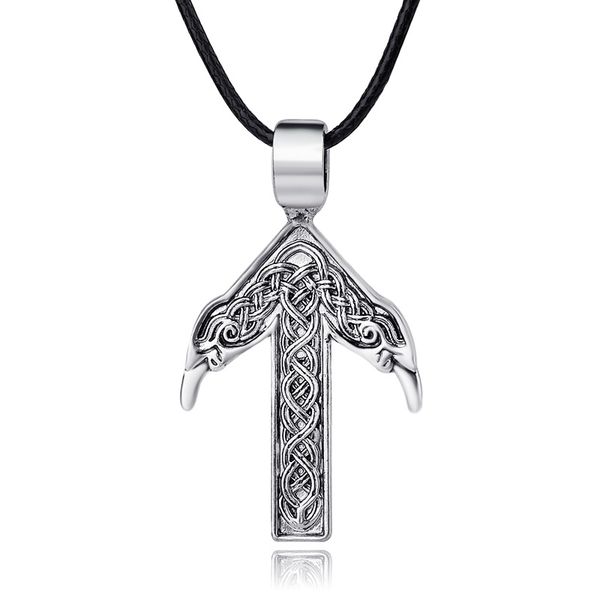

sell norse vikings nordic pendant necklace tiwaz / tyr rune viking amulet pendant necklace nordic talisman for men gifts, Silver