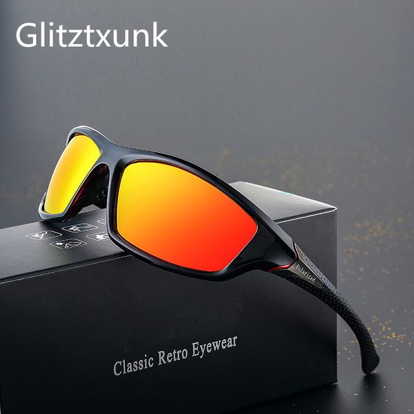 

glitztxunk 2019 new polarized sunglasses men's driving shades male square vintage sun glasses for men uv400 goggles okulary, White;black