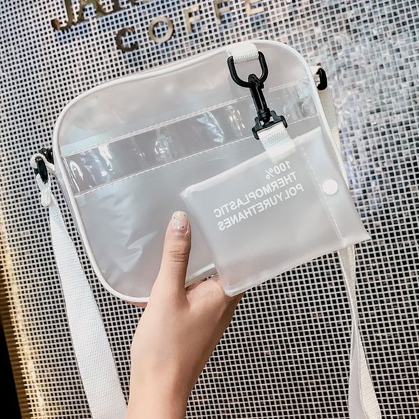 

pubgs new pvc bag lady shoulder crossbody bags for women jelly clear waterproof casual small light transparent bolsa feminina