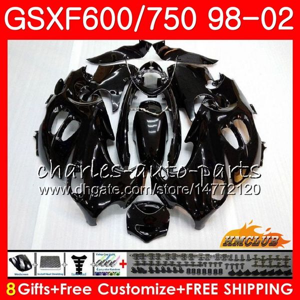 

Кузов для SUZUKI KATANA GSXF 750 600 GSXF600 98 99 00 01 02 2HC.49 GSX750F GSX600F GSXF750 черный глянец 1998 1999 2000 2001 2002