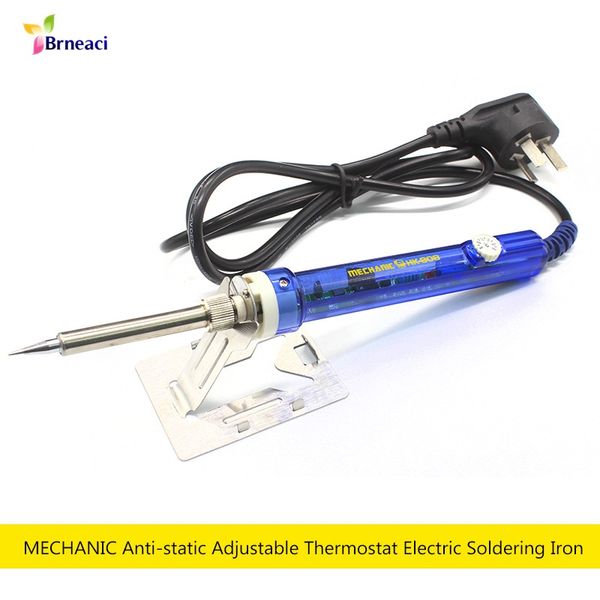 

mechanic 60w electric solder iron adjustable temperature plant tin welding rework station 220v 110v universal soldering iron tip