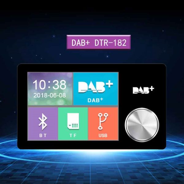 

2.8 inch dab digital color screen portable wide view player universal car mounted stereo music streaming auto broadcast receiver