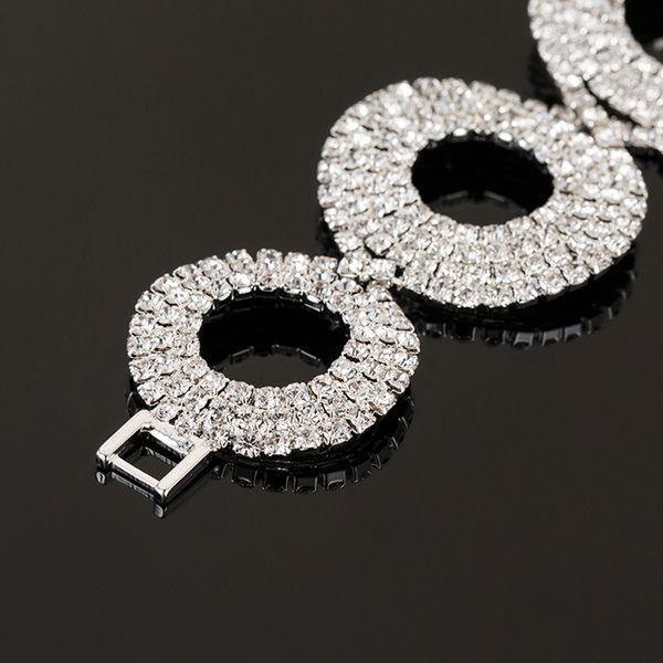 

for women fashion jewelry rhinestone bracelets yfjewe rhinestone silver plated crystal bracelets b153, Black