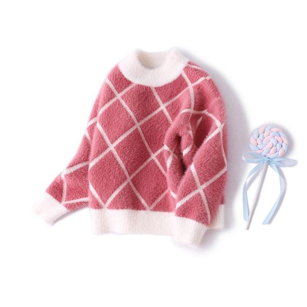 

2019 new girls sweaters fashion sweaters 4-14 years child clothing thick, Blue