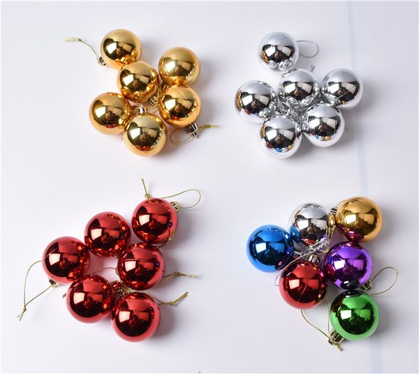 

tree pendant 4cm light ball christmas plastic ball window decoration hanging 6 pack