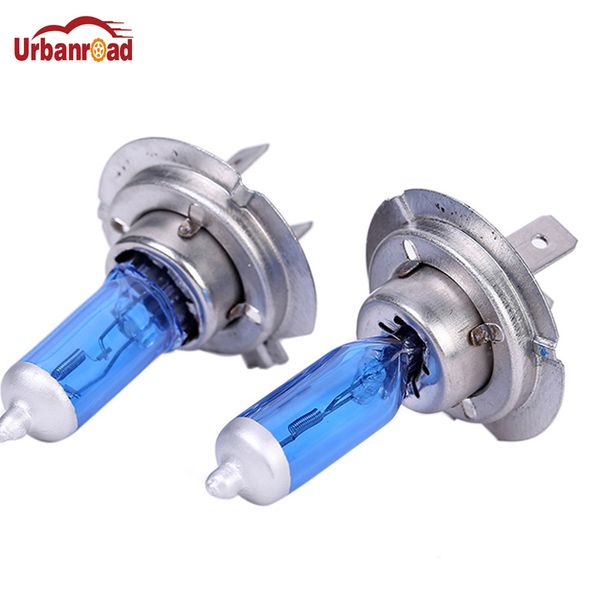 

urbanroad 2pcs h7 12v 100w 6000k xenon h7 super white halogen car light source bulbs headlights auto lamp parking cars