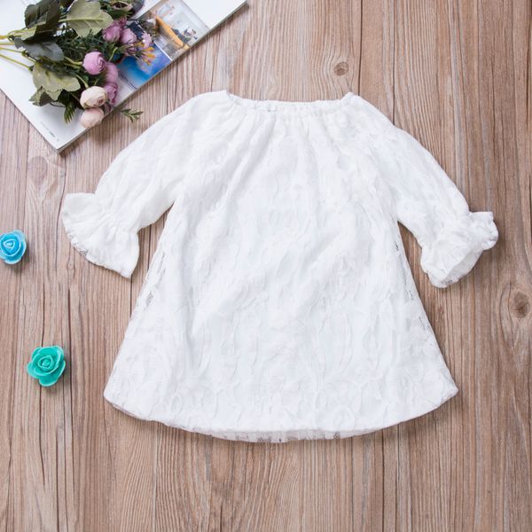 

Pudcoco Newest Fashion Toddler Baby Girl Clothes Solid Color Lace Flower Ruffle Long Sleeve Tops Princess Hollowing Out Clothes