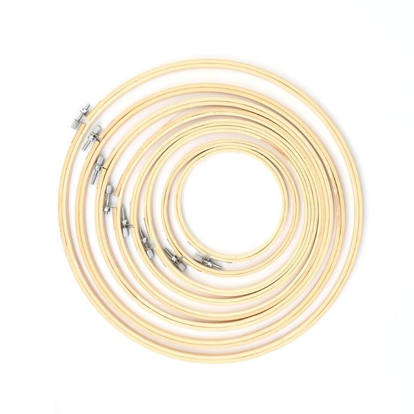 

13-34cm bamboo wooden cross stitch machine embroidery hoop ring sewing craft diy, Black