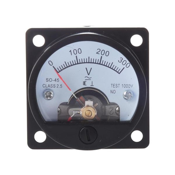 

hlzs-ac 0-300v round analog dial panel meter voltmeter gauge black