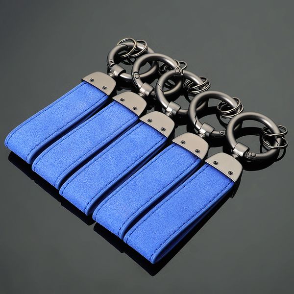 

3D Blue Metal + кожаный брелок автомобиля Key Chain салона для Audi / VW R / BMW M Tech M Sport M3 M5 X1 X3 E46 E39 E