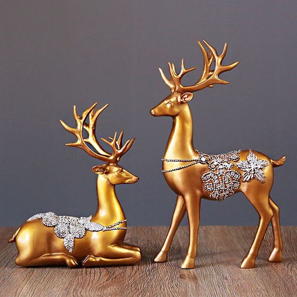 

european style elk furnishing articles resin decorations car furnishing articles 1 set/package