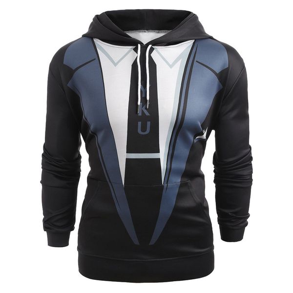 

mens designer 3d printed suit hooded vests, Black