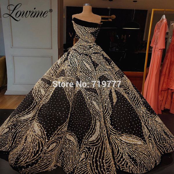 

puffy sparkly glitter evening dress couture luxury prom dresses 2019 abendkleider kaftans moroccan celebrity party gowns, White;black