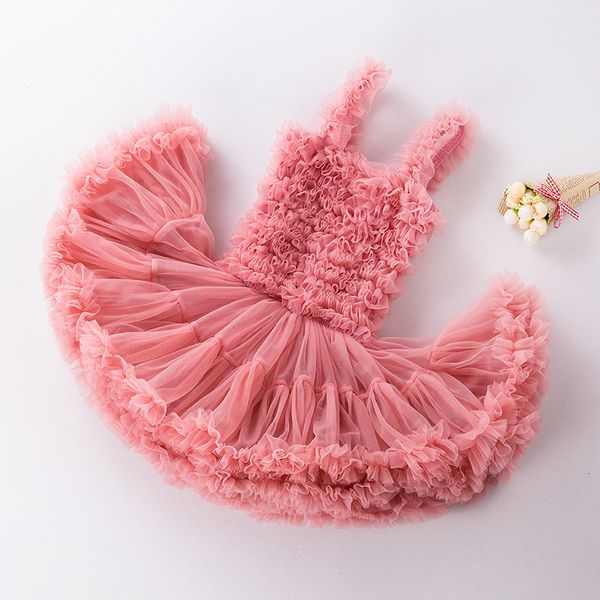 

flower girls dress lace bowknot princess wedding performance formal tutu dress clothes girls fashion for party and wedding, Red;yellow