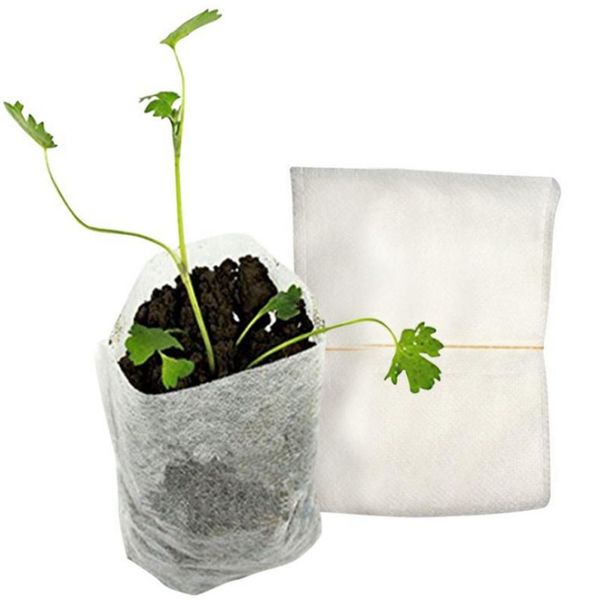 

plant grow bags 8*10cm seedling pots biodegradable non woven nursery bags home garden supply 100pcs/set ooa7897