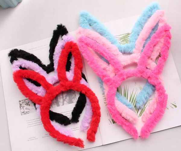 

christmas plush rabbit ears headband soft cute headband hair accessories concert bunny girl party gift