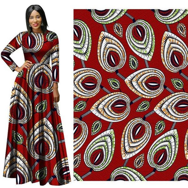 il vestito di vestito dal tessuto di cotone del vento nazionale caldo ansima il tessuto stampato geometrico normale rosso del panno stampato nuovo commercio all'ingrosso