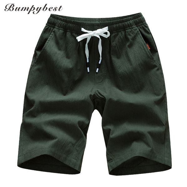 

bumpybeast 2018 casual shorts men breathable elastic waist beach shorts cotton summer short men fashion short man, White;black