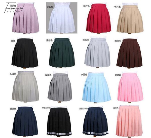 

women skirts pleated skirt new 2019 fashion 2019 high waist anime cosplay school uniform student girl pleated skirt girl good quality, Black