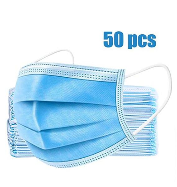 

Stock !!! 2020 New Disposable Face Masks Thick 3-Layer Masks with Earloops for Salon, Home Use Comfortable Mask