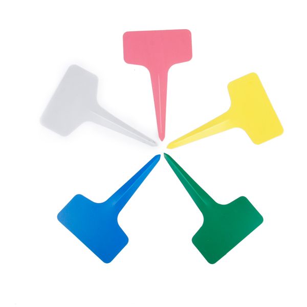 

300 pcs plastic white nursery garden labels tags markers nursery garden labels t-type plant tags - 10 x 6cm