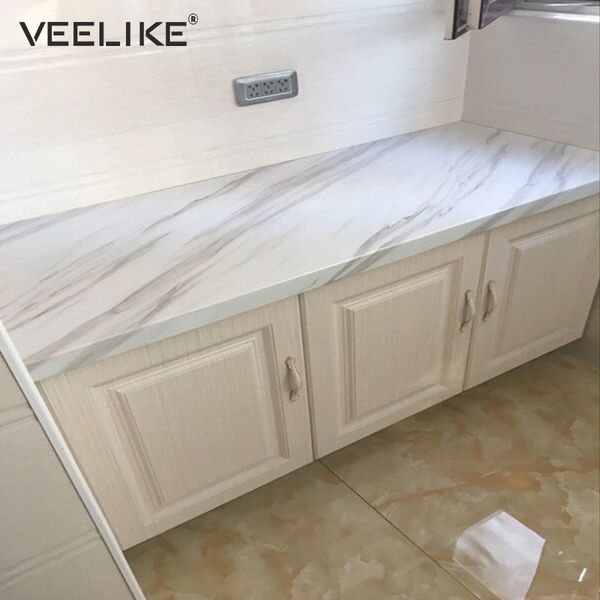 Bathroom Removable Self Adhesive Wallpaper For Kitchen Countertops Peel And Stick Cabinet Shelf Liner Vinyl Contact Paper Marble Wallpaper High