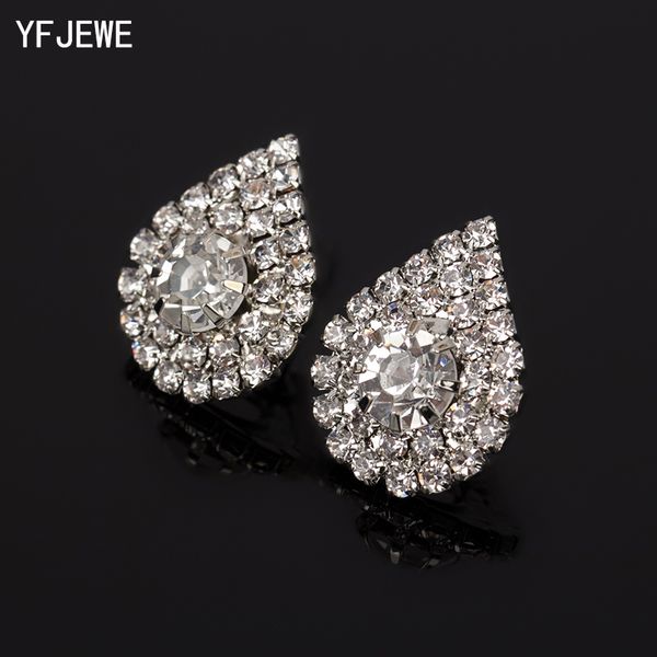 

2019 long fashion jewelry drop wedding earrings for brides popular rhinestone dress baldpates natural stone women earings e016, Silver