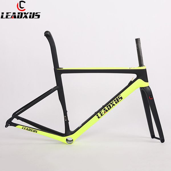 

Leadxu cla550x ultra light di c brake carbon road bike frame t1000 carbon fiber road bicycle frame thru axle road carbon frame