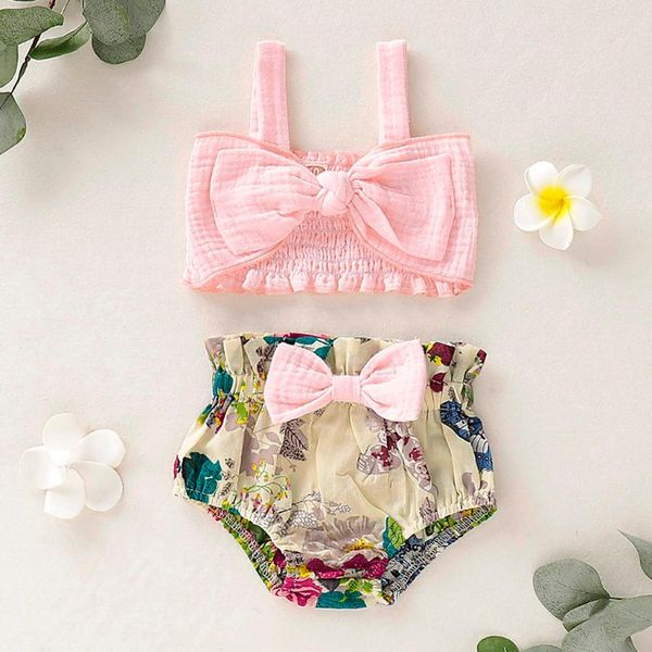 

cute baby girl clothes summer stirped crop bow vest+short skirt baby girl 2 piece outfit 1t-2t baby girl summer clothes 2020, White