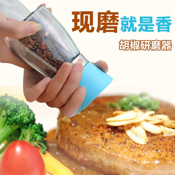 

kitchen articles manual operation chinese prickly ash sesame pepper grind organ originality barbecue seasoning bottle glass to