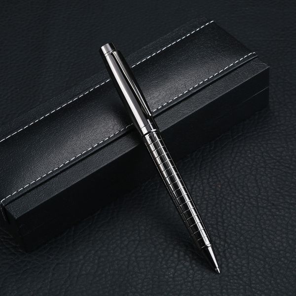 

gray/silver business office medium nib ballpoint pen new gift advertising ball pen 10pcs 0.7mm, Blue;orange