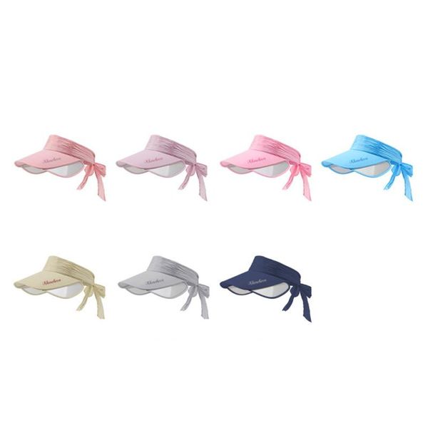 

women summer sun hat visor wide brim beach uv protection outdoor sports travel lady cloth lightweight hat, Black