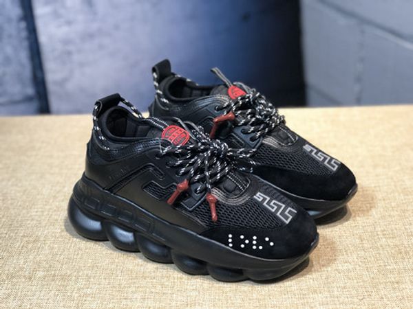 

chain reaction love sneaker women men red black ght weight chain linked designer sport fashion casual shoes
